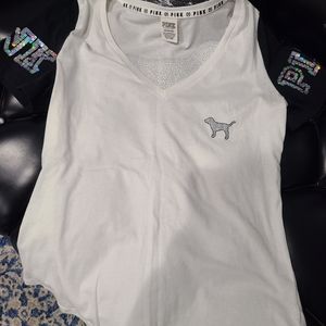 Pink sequin tee, size S.